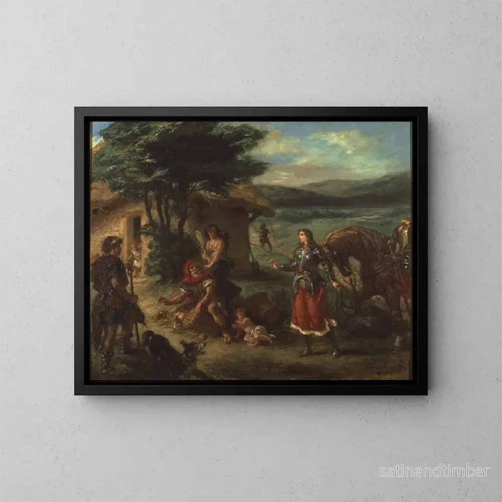 Reproduktion av målningen Erminia och herdarna - Eugène Delacroix