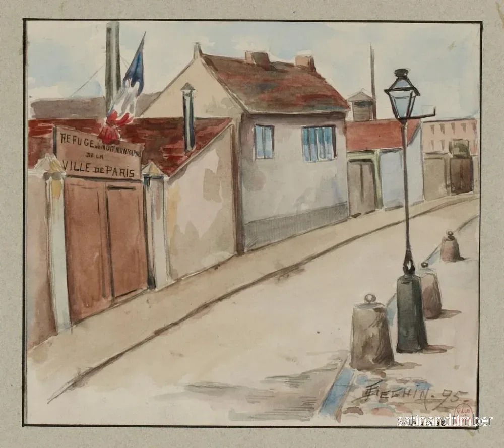 Reproduktion av målningen Les Asiles de nuit, Lasile du quai de Valmy n° 107 - F. Seguin - Bild 2