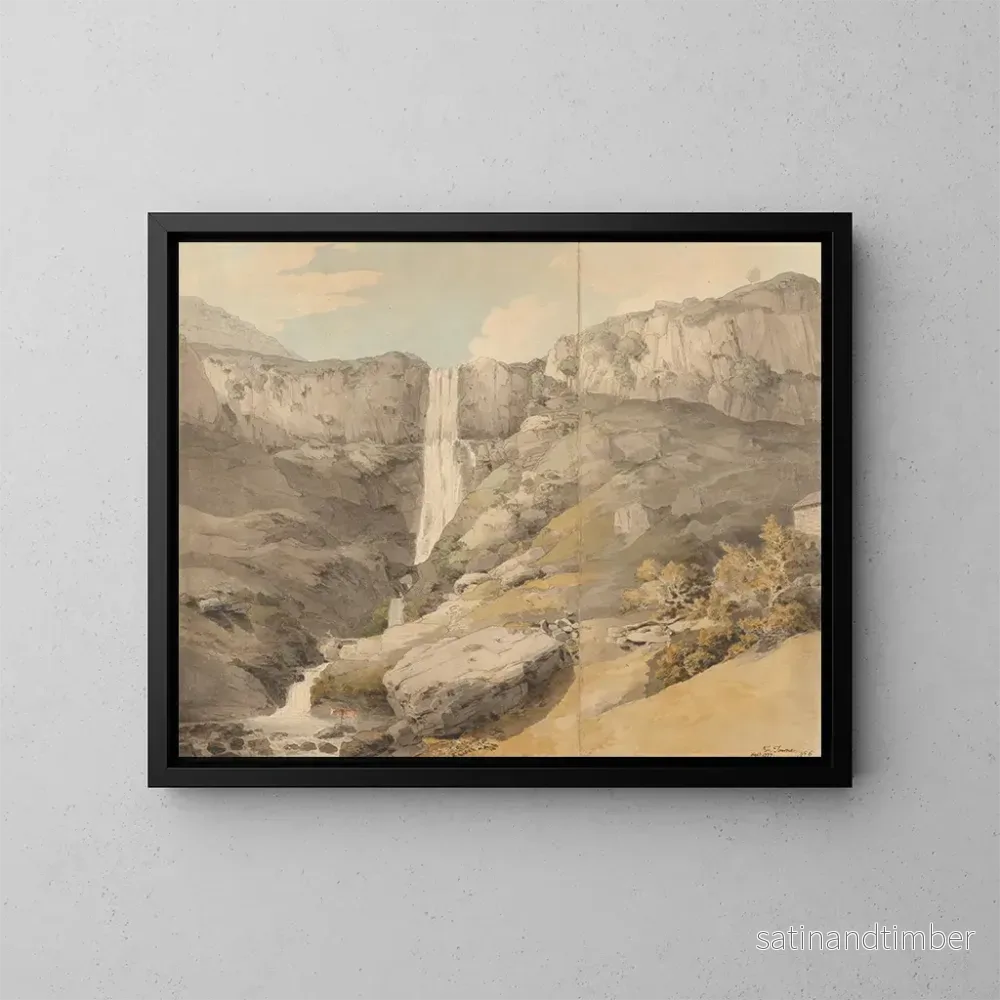 Reproduktion av målningen Vue du Rhydaer - Francis Towne
