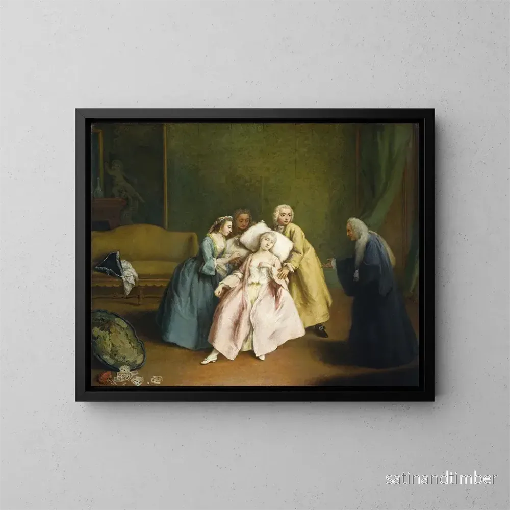 Reproduktion av målningen Le Faible - Pietro Longhi