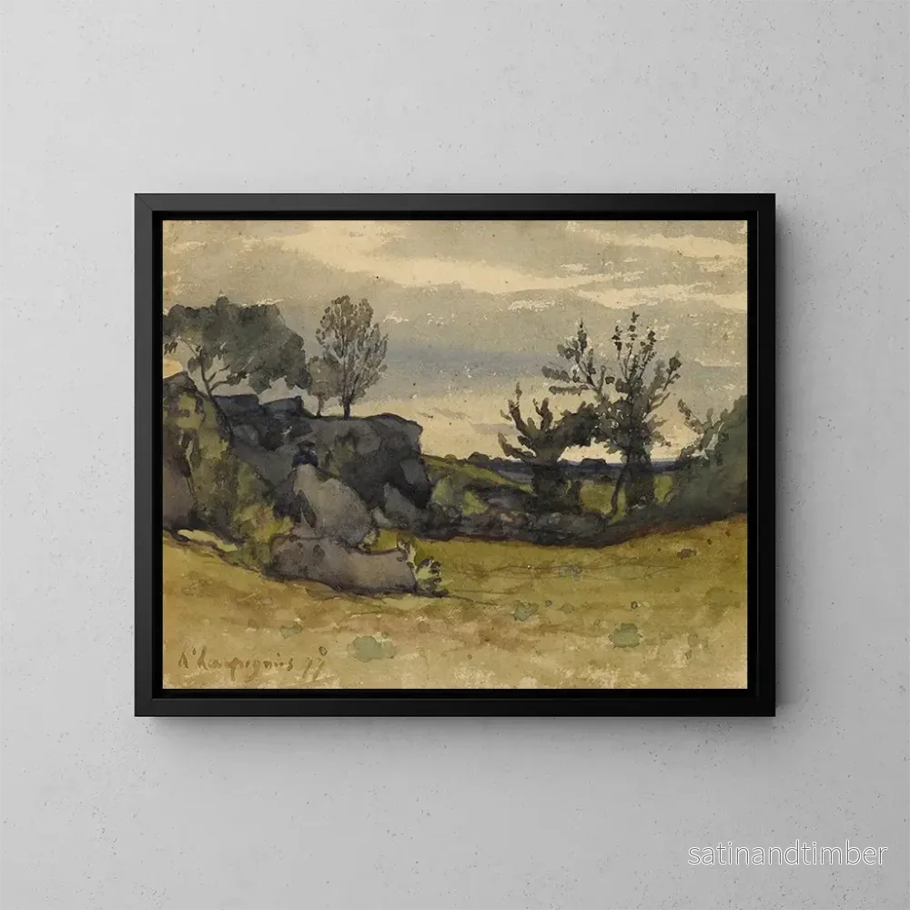 Reproduktion av målningen Le Vallon - Henri-Joseph Harpignies