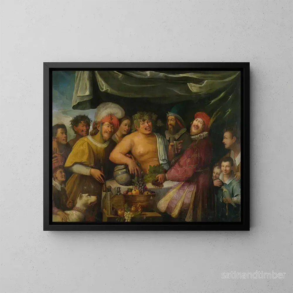 Reproduktion av målningen Un Bacchanal - Niccolò Frangipane