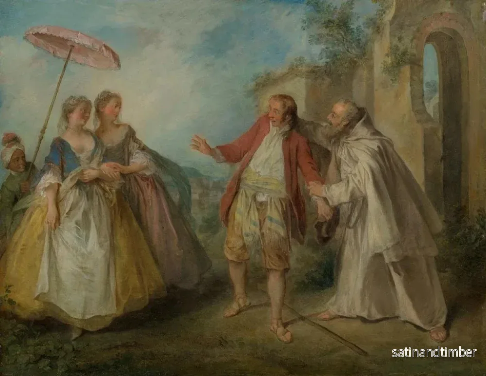 Reproduktion av målningen Les oies du frère Philippe - Nicolas Lancret - Bild 2