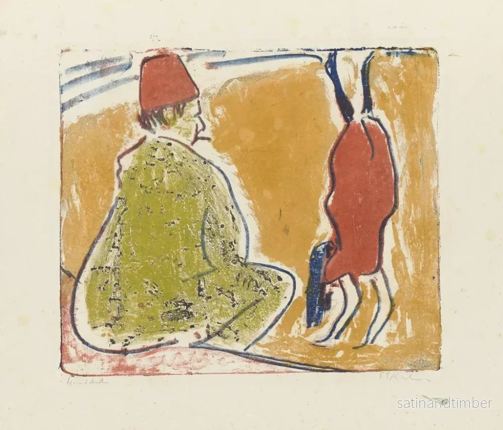 Reproduktion av målningen Scen vid stranden - Ernst Ludwig Kirchner - Bild 2