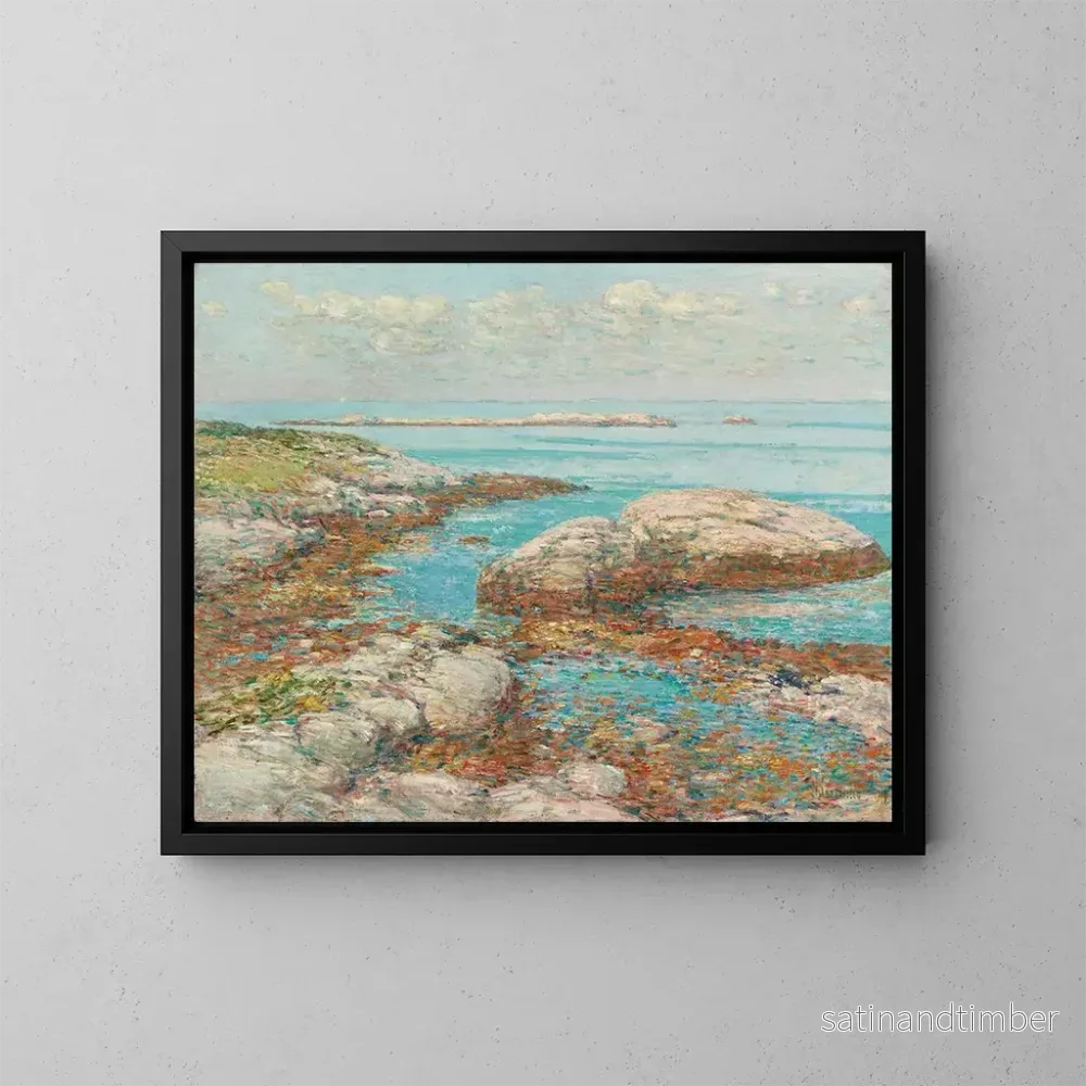 Reproduktion av målningen av klipporna vid Appledore på morgonen – Childe Hassam Reproduktion av målningen av klipporna vid Appledore på morgonen – Childe Hassam