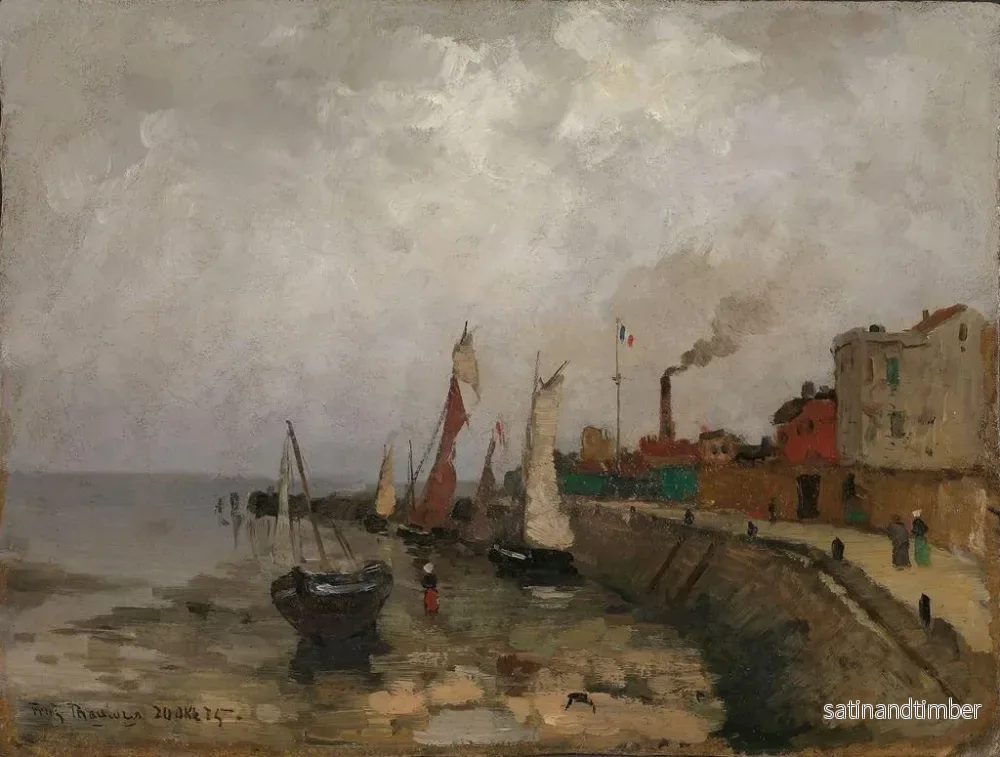 Reproduktion av målningen Port franska Le Havre - Frits Thaulow - Bild 2