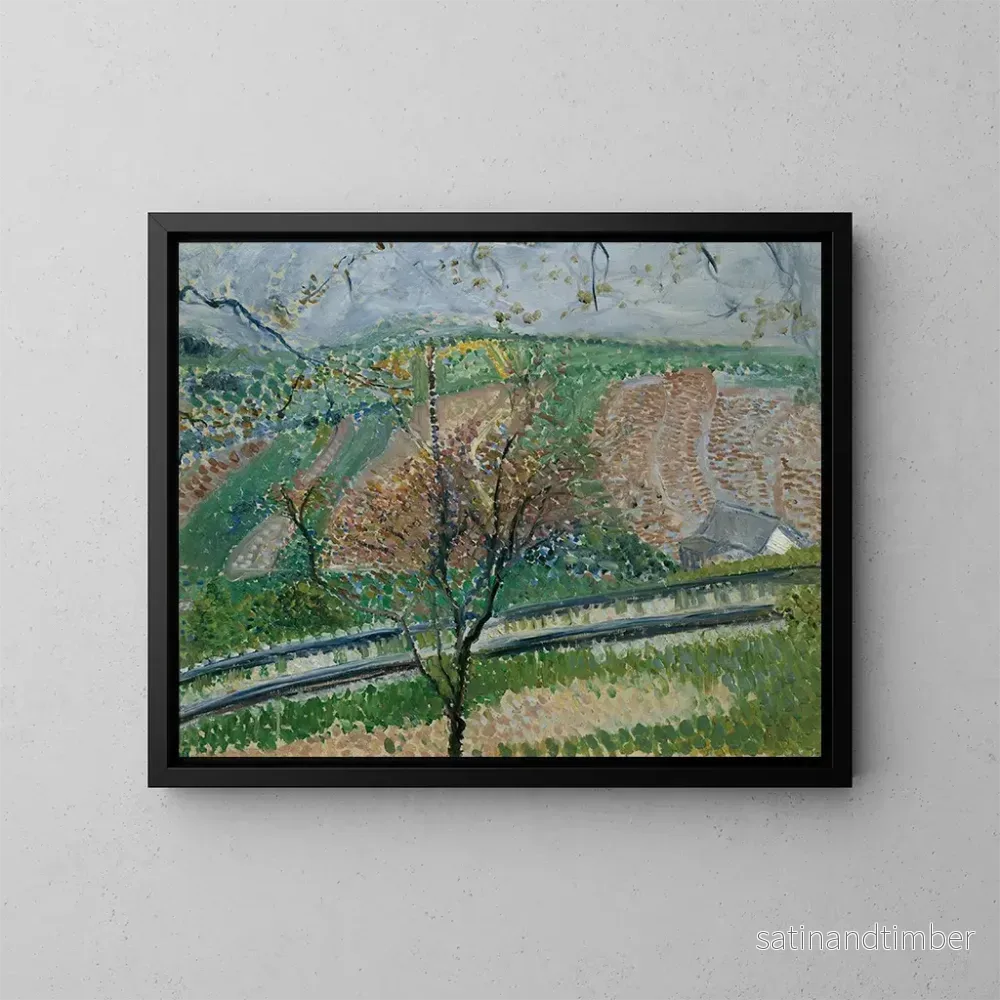 Reproduktion av målningen av spår av berg- och dalbana på Kahlenberg - Richard Gerstl