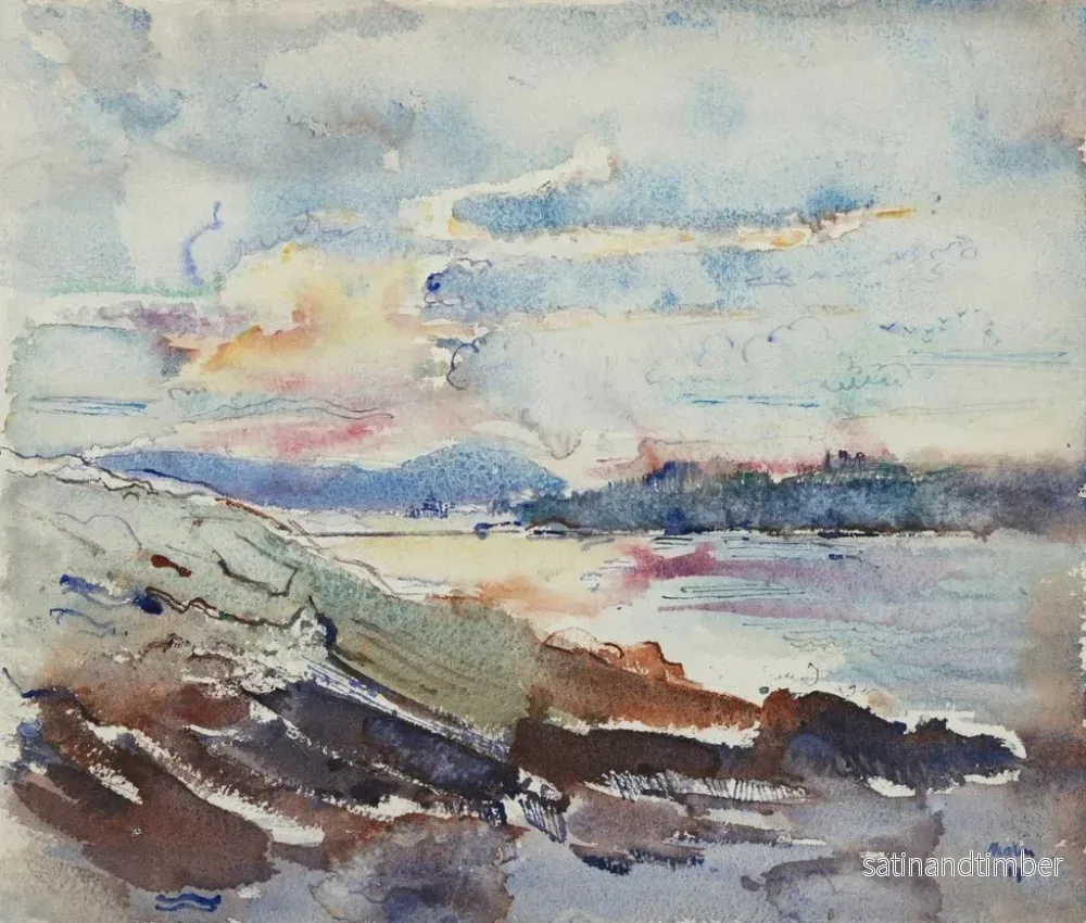 Reproduktion av målningen West Point, Maine - John Marin - Bild 2