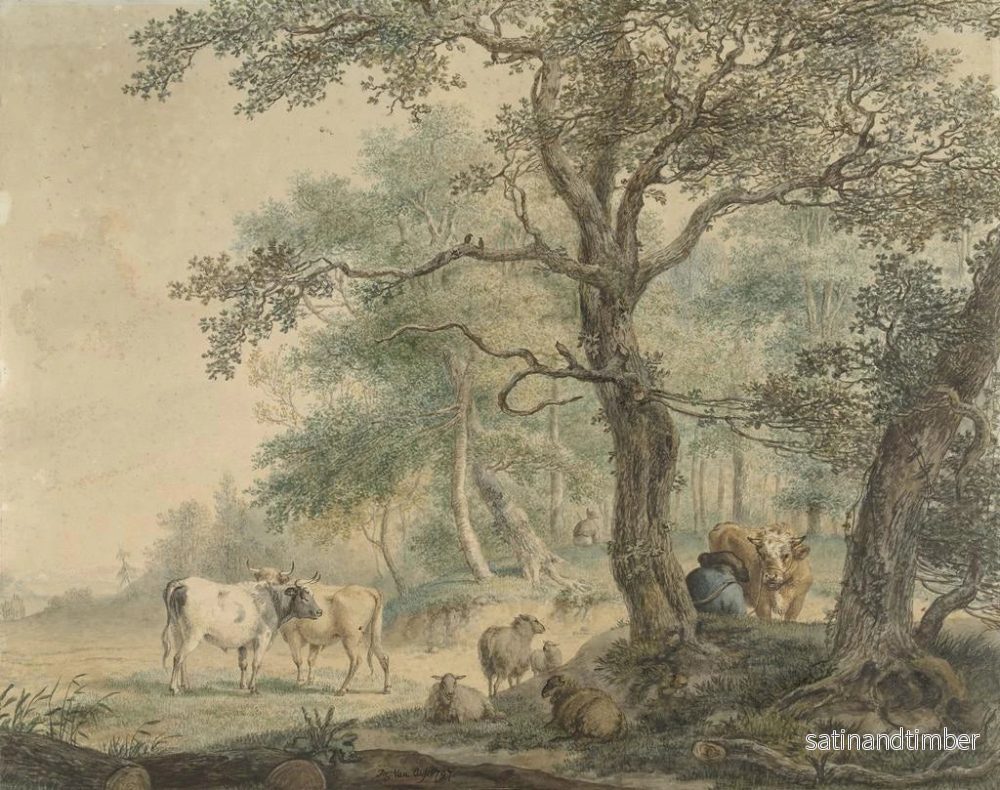 Reproduktion av målningen Landskap med två herdar och boskap - Pieter Gerardus van Os - Bild 2