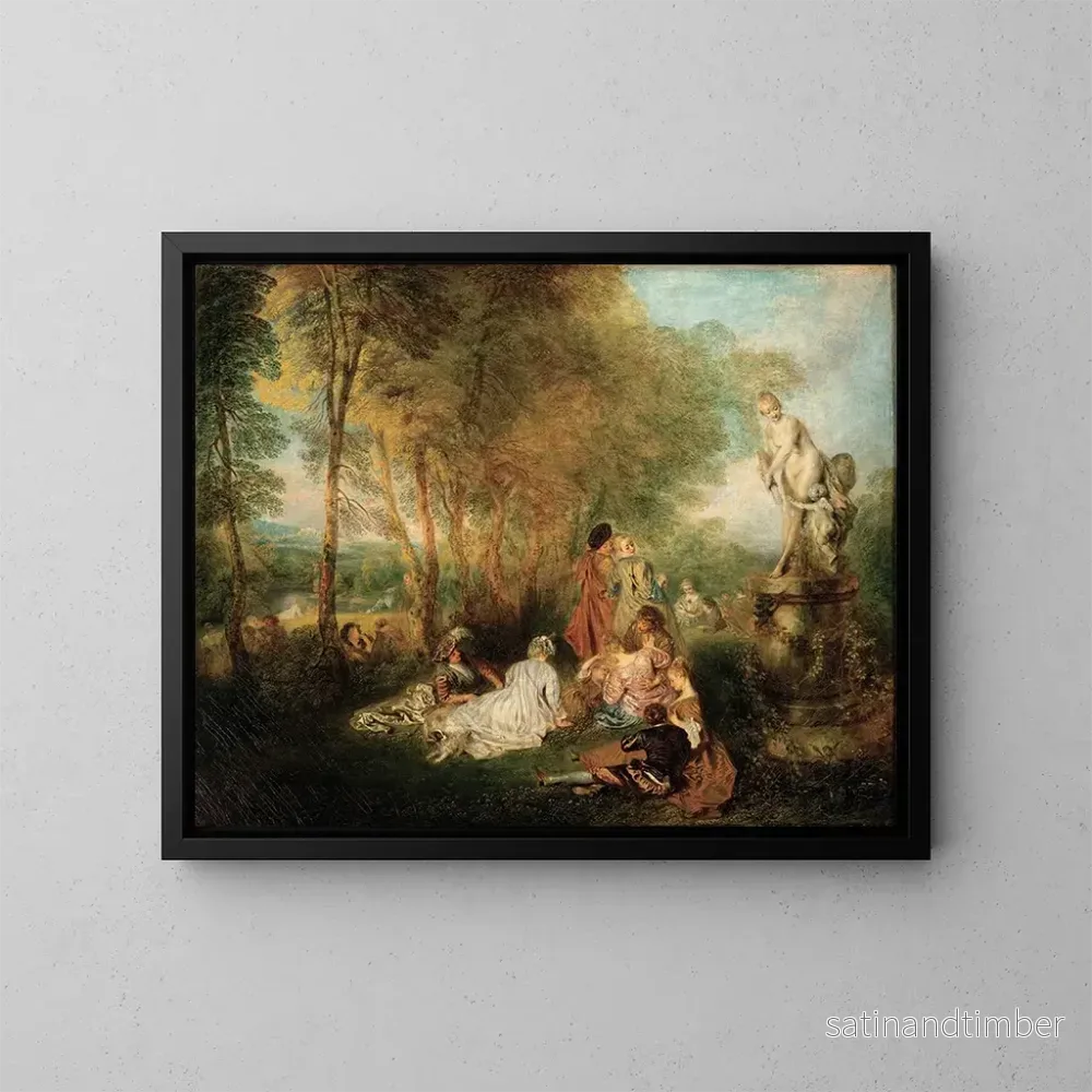 Reproduktion av målningen Le Festin de l'amour - Jean-Antoine Watteau