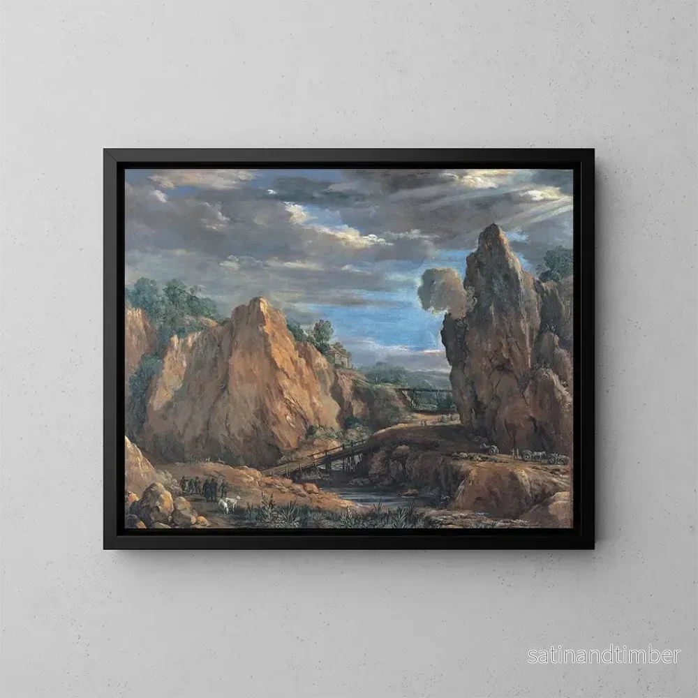 Reproduktion av målningen Les mines d'alun de Tolfa - Pietro da Cortona