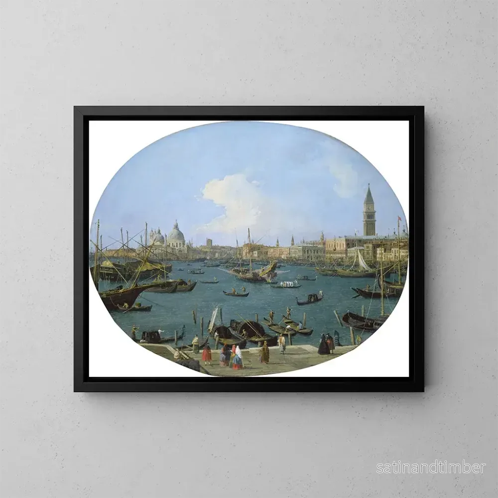 Reproduktion av målningen Vy från Bacino di San Marco i Venedig – Canaletto Reproduktion av målningen Vy från Bacino di San Marco i Venedig – Canaletto