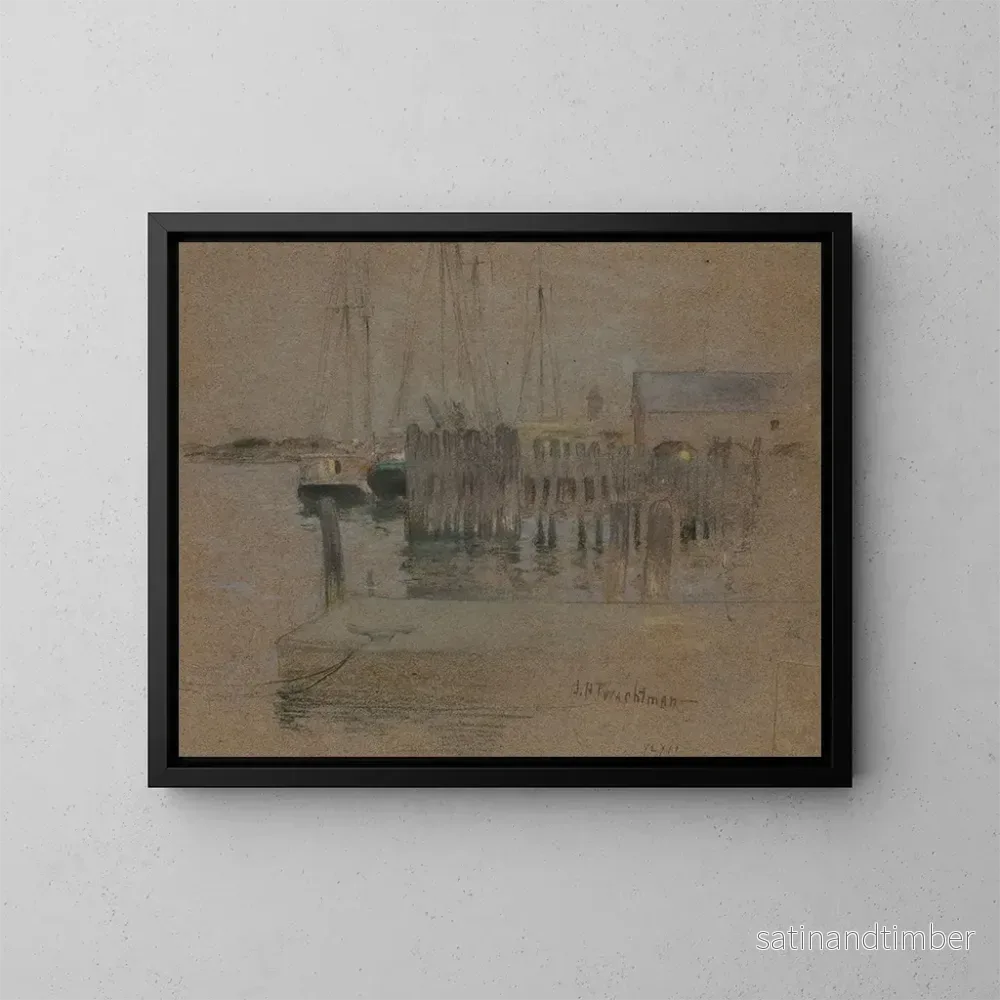 Reproduktion av målningen av Gloucester hamn – John Henry Twachtman Reproduktion av målningen av Gloucester hamn – John Henry Twachtman