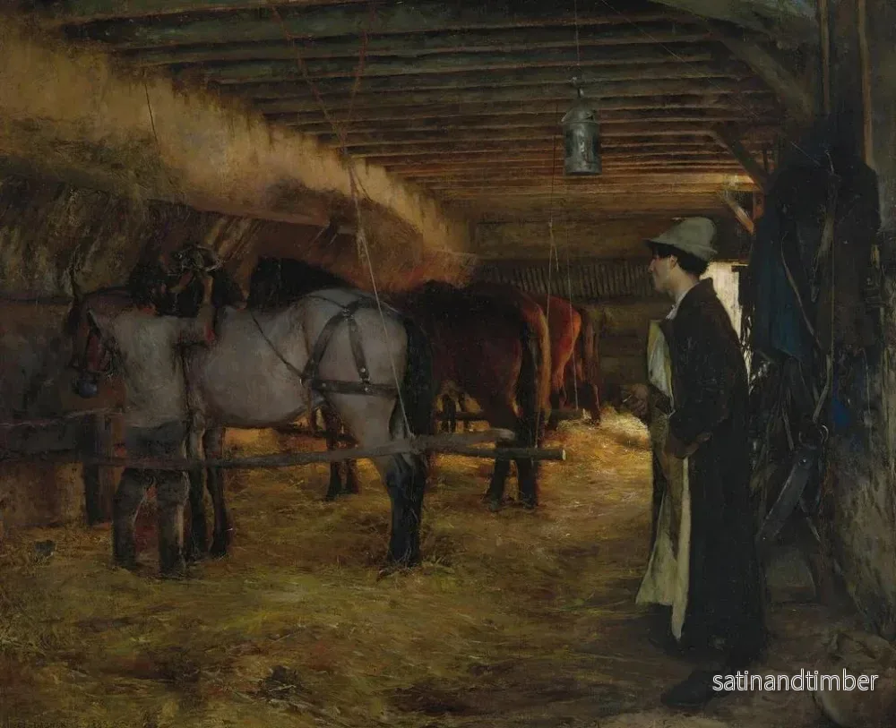 Reproduktion av målningen En stuga - Pascal-Adolphe-Jean Dagnan-Bouveret - Bild 2