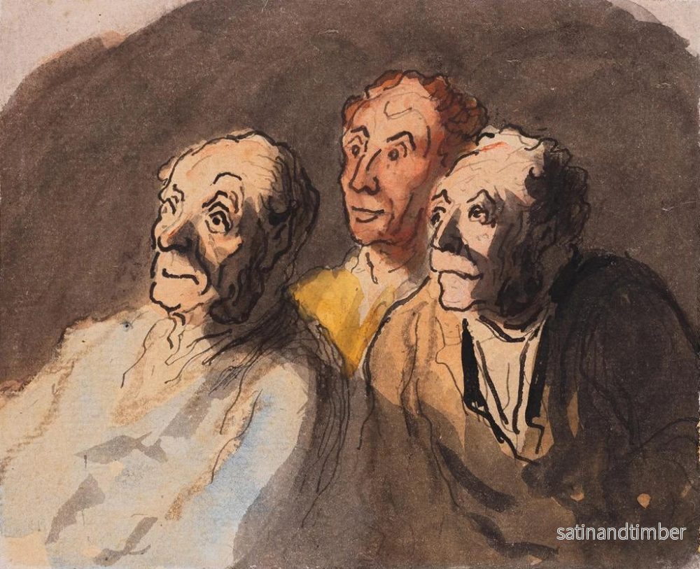 Reproduktion av målningen Tre åskådare - Honoré Daumier - Bild 2