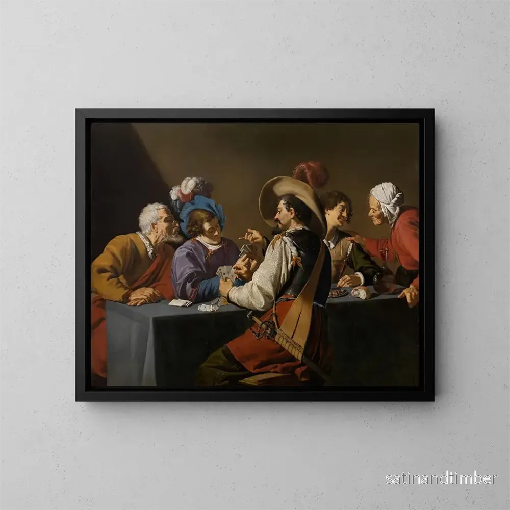 Reproduktion av målningen Les Joueurs de cartes - Theodoor Rombouts