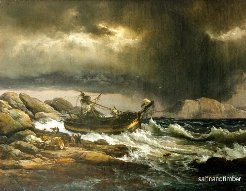 Reproduktion av målningen Skeppsvrak - Johan Christian Dahl - Bild 2
