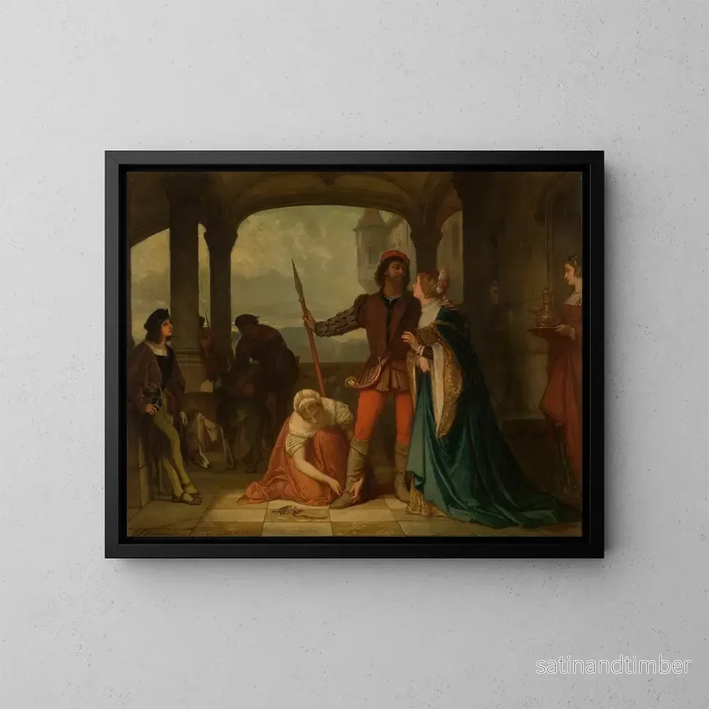 Reproduktion av målningen Le jeune François Ier de France part à la chasse – Édouard Hamman Reproduktion av målningen Le jeune François Ier de France part à la chasse – Édouard Hamman