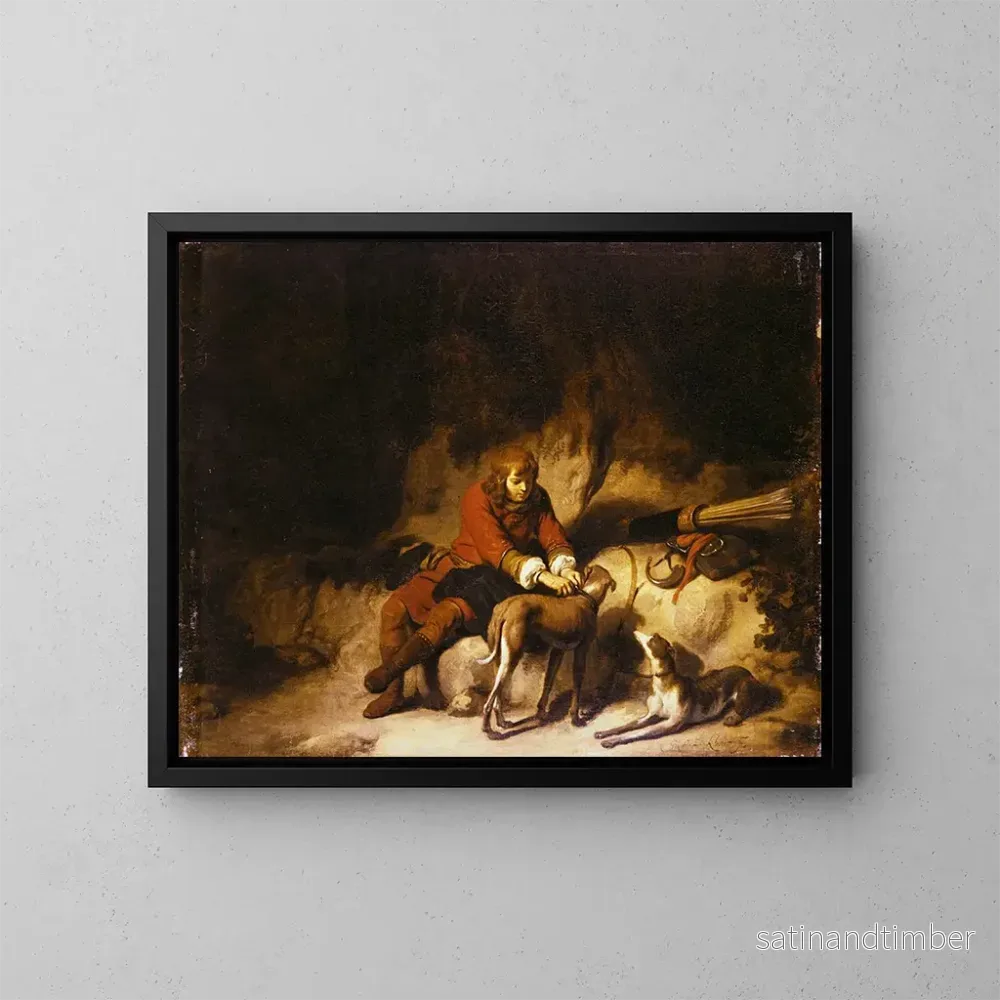 Reproduktion av målningen Le chasseur au repos - Gerbrand van den Eeckhout