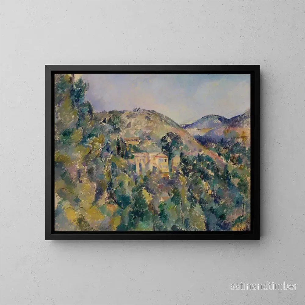 Reproduktion av målningen Vue du Domaine Saint-Joseph - Paul Cézanne