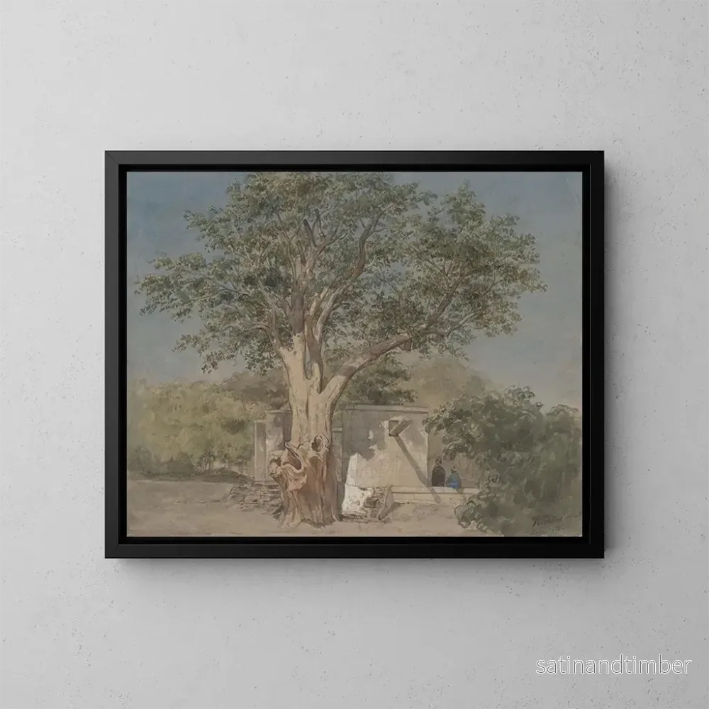 Reproduktion av målningen Cabane sous un arbre à Karo - Willem de Famars Testas