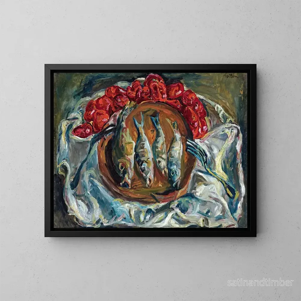 Reproduktion av målningen Fiskar och tomater - Chaïm Soutine