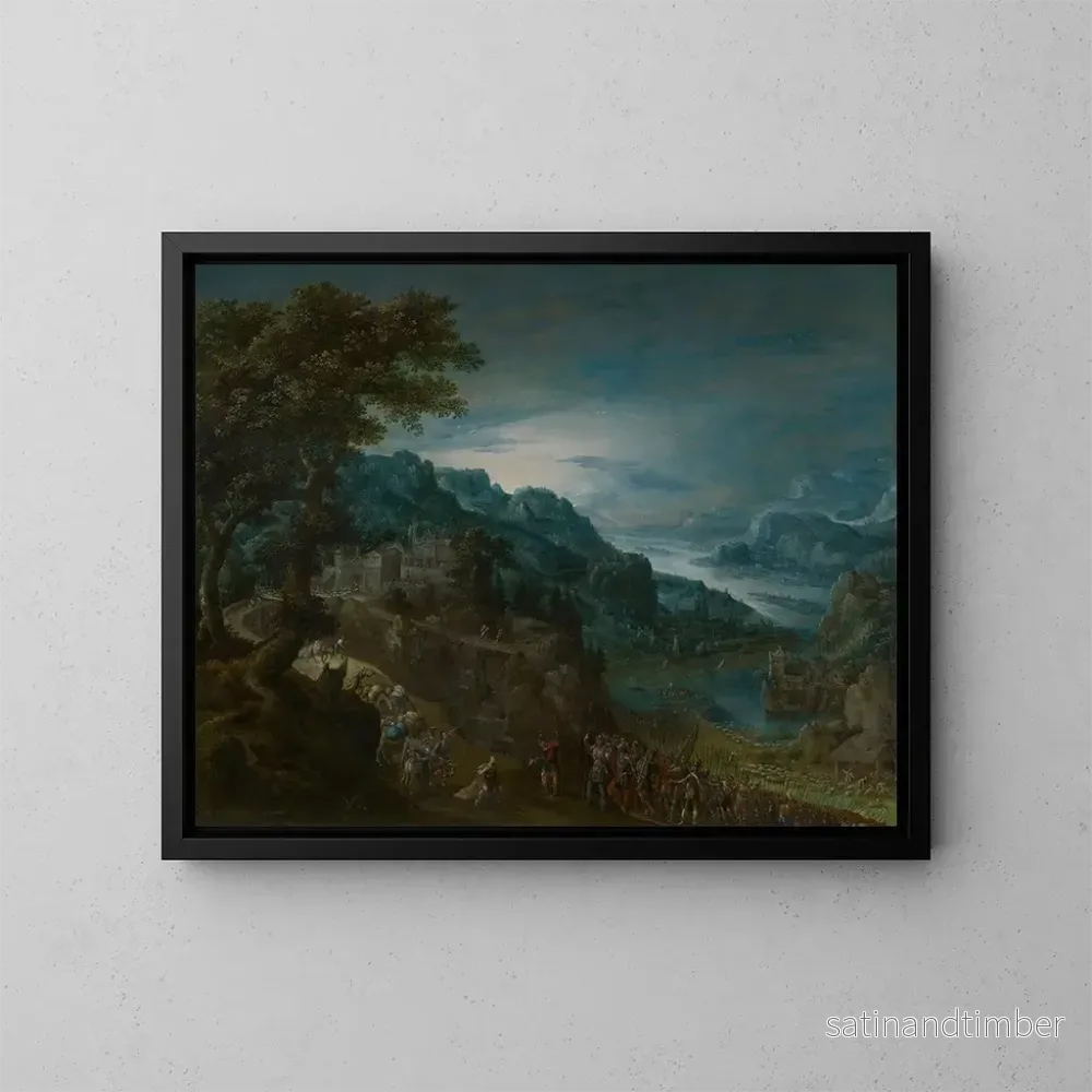Reproduktion av målningen La réconciliation de Jacob et Ésaü - Marten Van Valckenborch