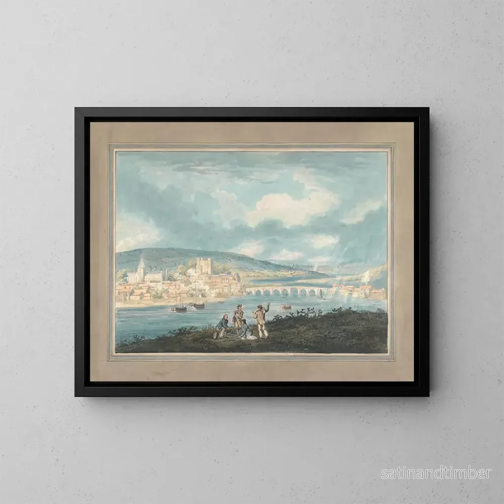 Reproduktion av målningen Rochester, Kent, sett från norr - Thomas Girtin