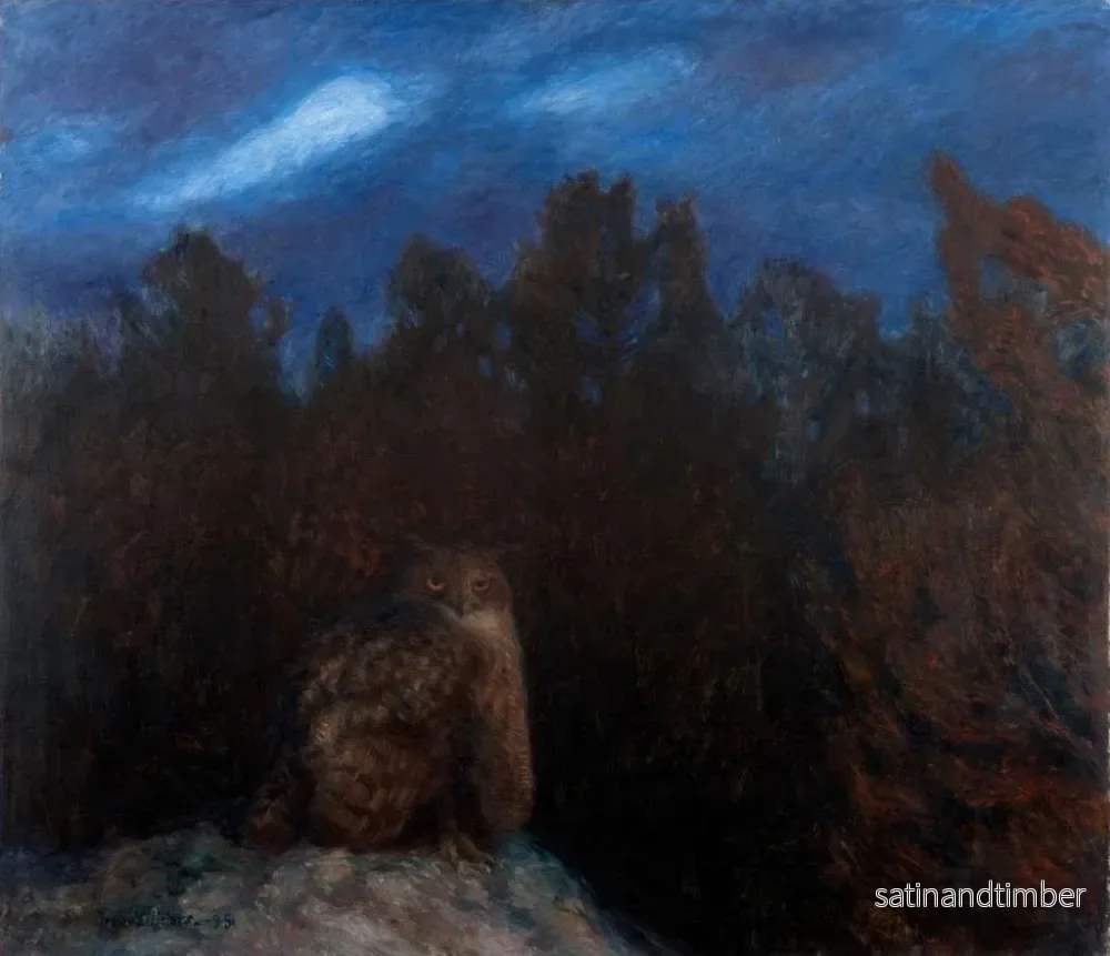 Reproduktion av målningen Le uggla stor uggla i hjärtat av skogen - Bruno Liljefors - Bild 2