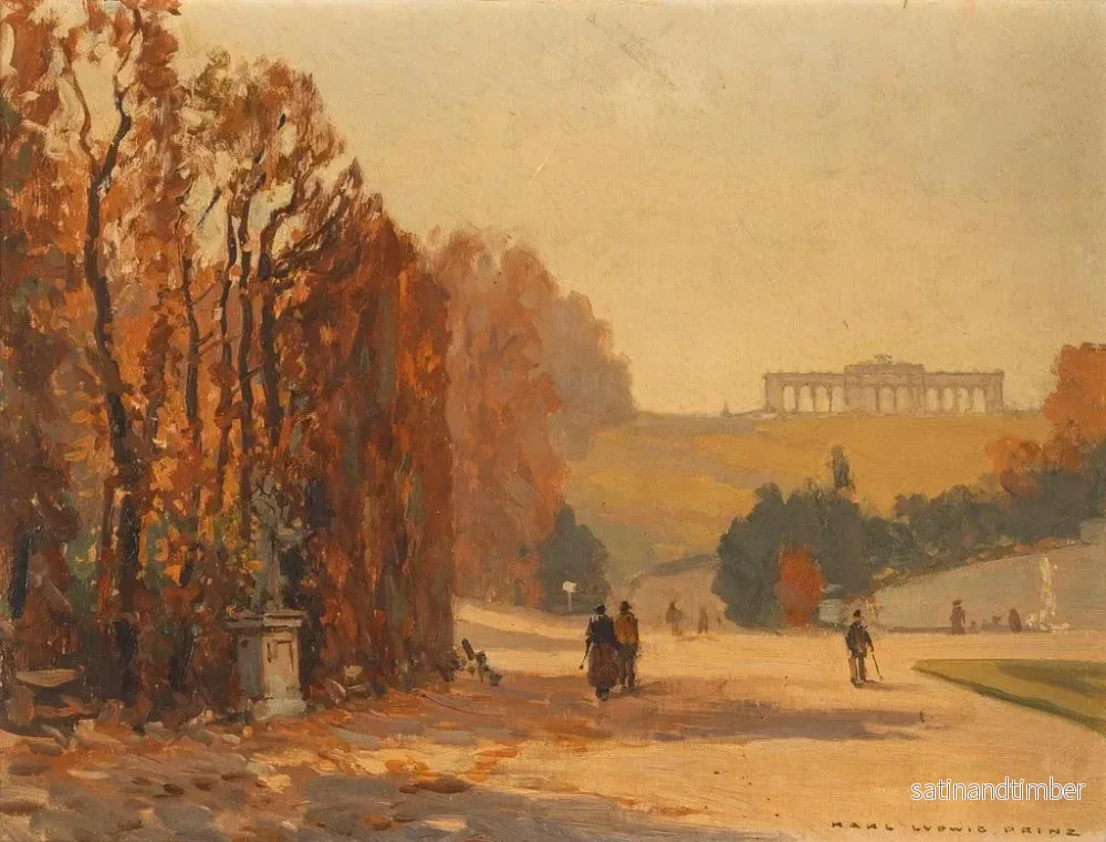 Reproduktion av målningen En vy av Gloriette vid Schönbrunn-palatset - Karl Ludwig Prinz - Bild 2