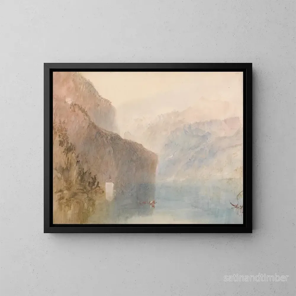 Reproduktion av målningen Chapelle Tells, Lucerne-sjön - Joseph Mallord William Turner