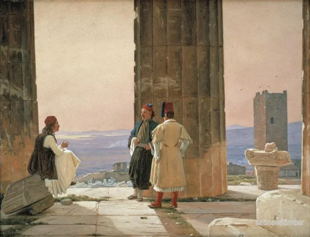 Reproduktion av målningen La vue depuis le temple d'Athena sur l'Acropole - Martinus Rørbye - Bild 2