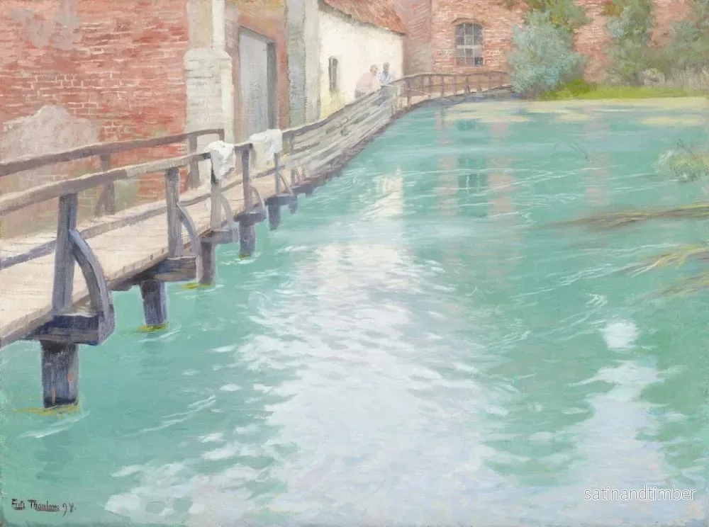 Reproduktion av målningen Les Moulins à Montreuil-sur-Mer, Normandie - Frits Thaulow - Bild 2