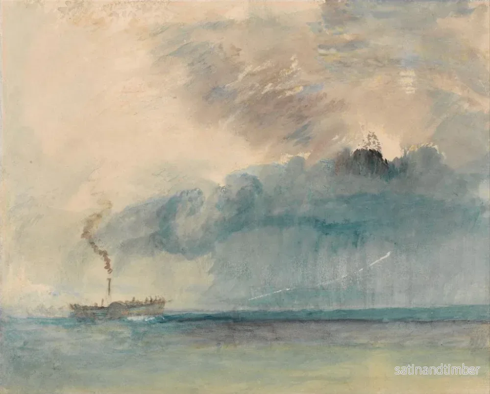 Reproduktion av målningen En ångbåt i en storm - Joseph Mallord William Turner - Bild 2