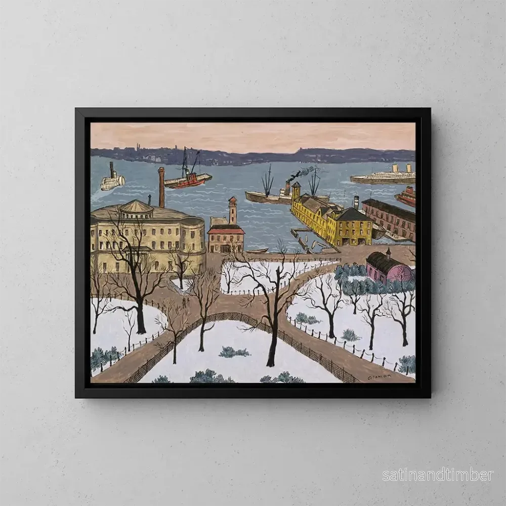 Reproduktion av målningen Parc Battery - Glenn O. Coleman