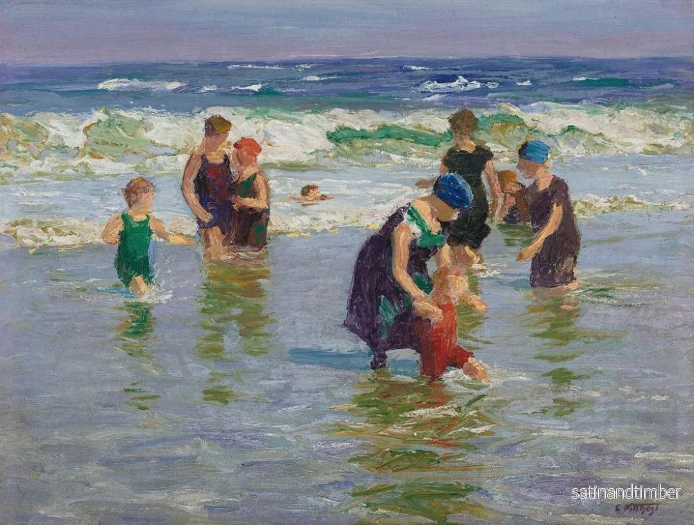 Reproduktion av målningen Baigneurs - Edward Henry Potthast - Bild 2