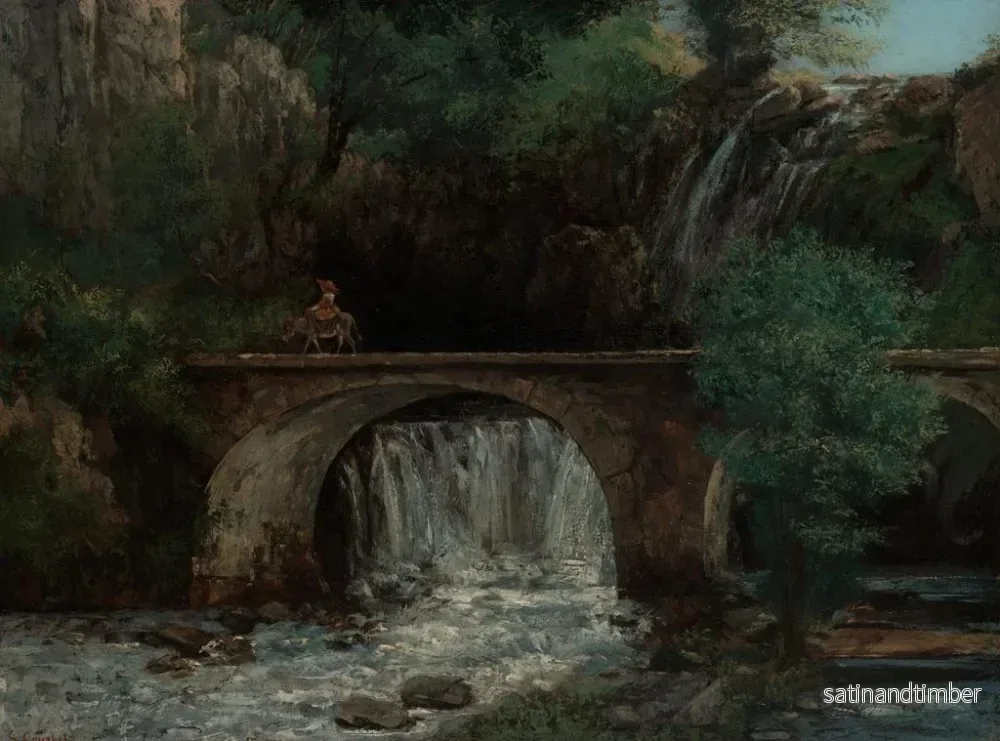Reproduktion av målningen Le Grand Pont - Gustave Courbet - Bild 2