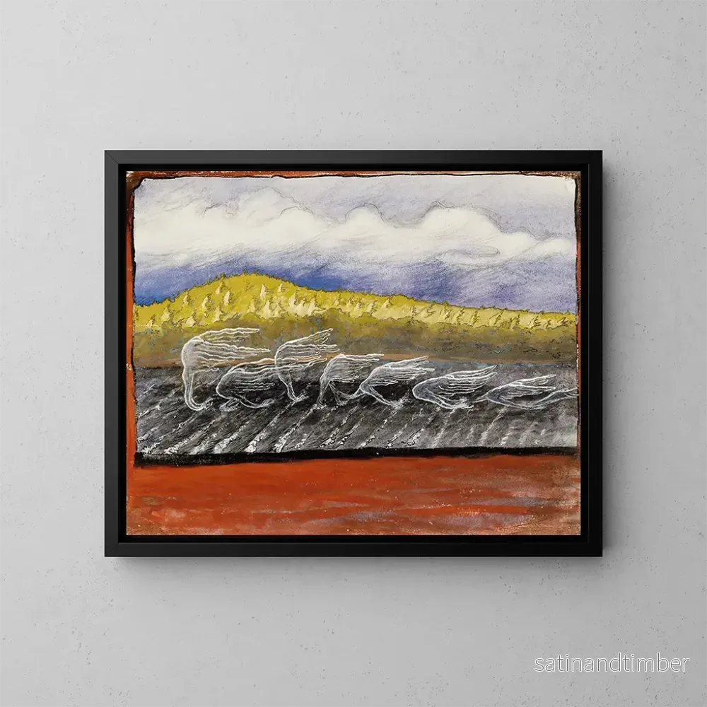 Reproduktion av målningen Le vent souffle - Hugo Simberg