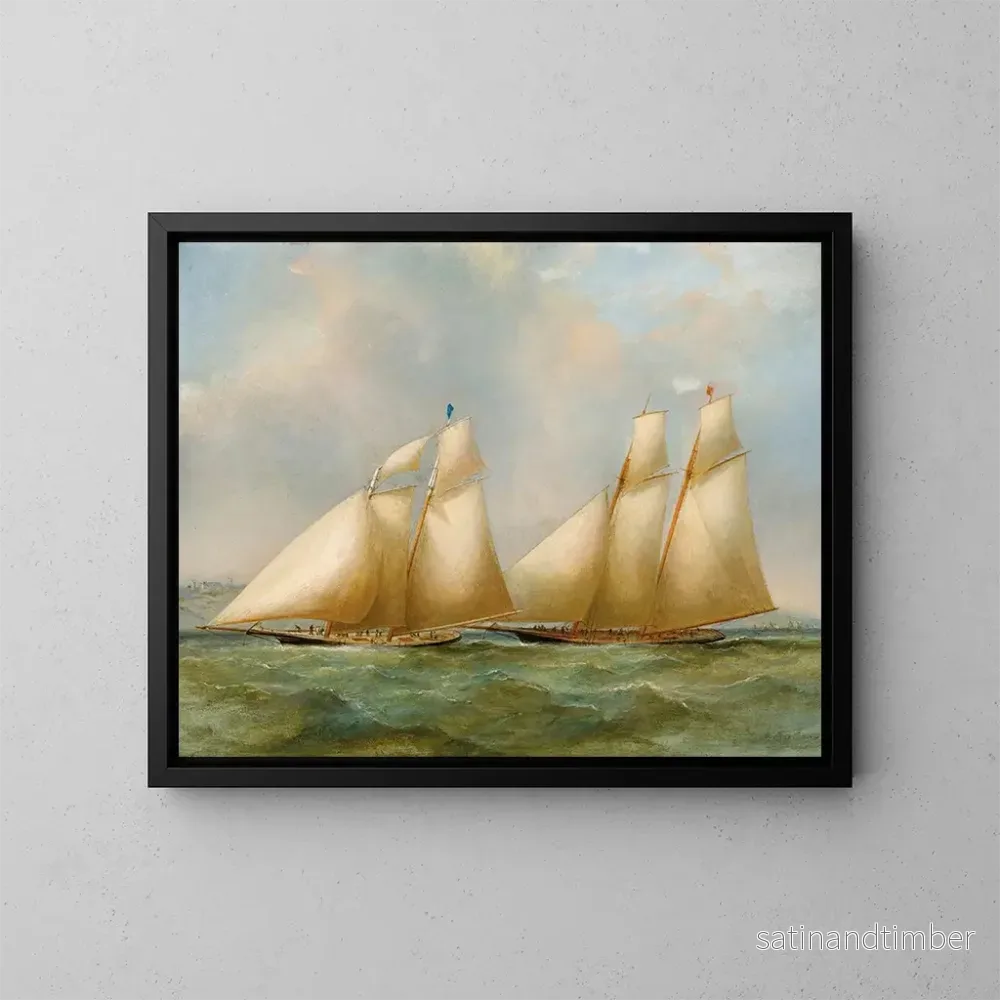Reproduktion av målningen av Yacht Race - Henry Sargeant
