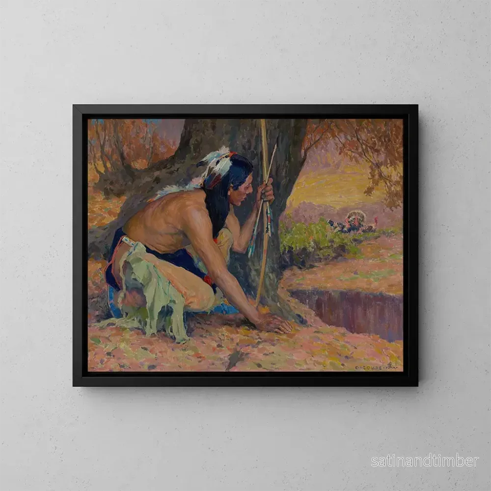 Reproduktion av målningen Le chasseur de dindes - Eanger Irving Couse