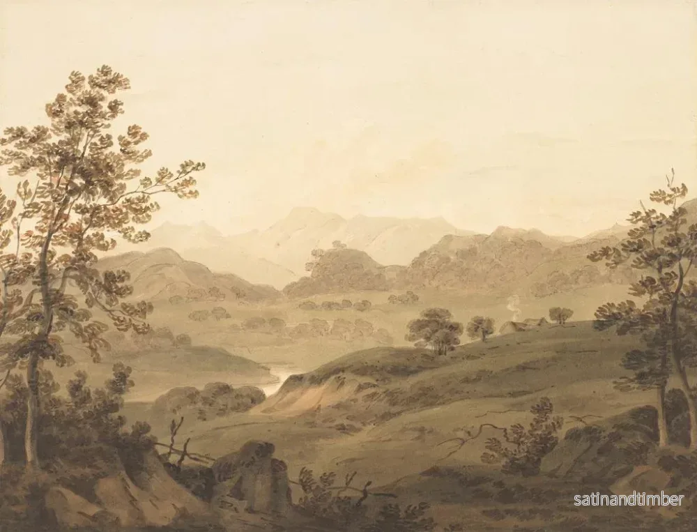 Reproduktion av målningen Landskapsbild av norra Wales - Hugh William Williams - Bild 2