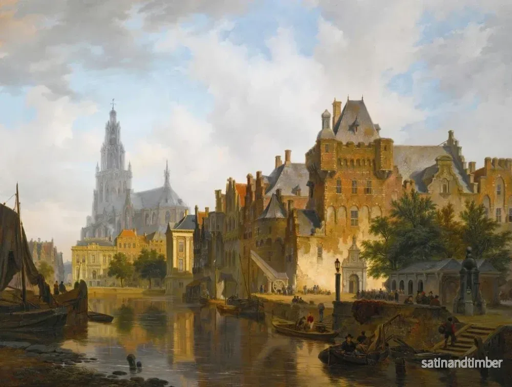 Reproduktion av målningen En vy av Hofvijver i Den Haag - Bartholomeus Johannes van Hove - Bild 2