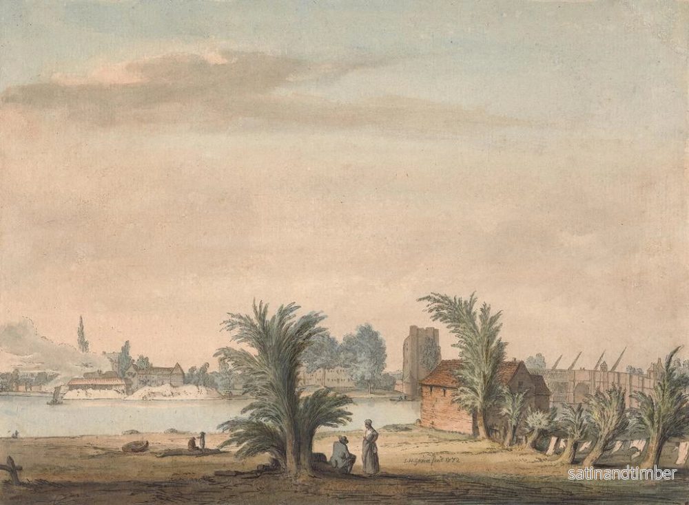 Reproduktion av målningen av kyrka och Putney-bron - Samuel Hieronymus Grimm - Bild 2