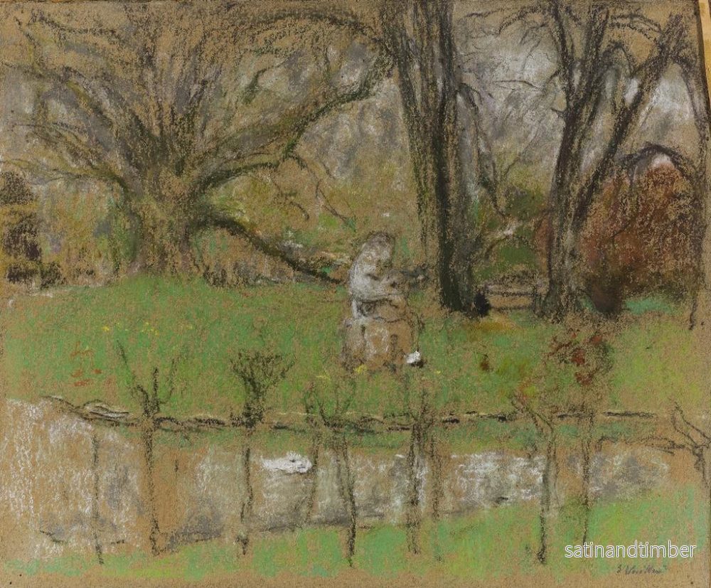 Reproduktion av målningen av sjöutsigten framför slottet - Édouard Vuillard - Bild 2
