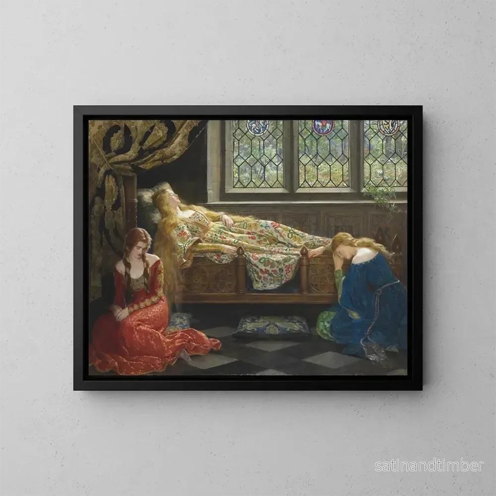 Reproduktion av målningen La Belle au bois dormant - John Collier