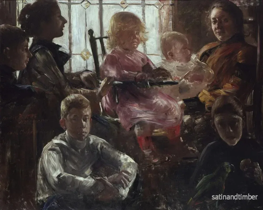Reproduktion av målningen La famille du peintre Fritz Rumpf - Lovis Corinth - Bild 2