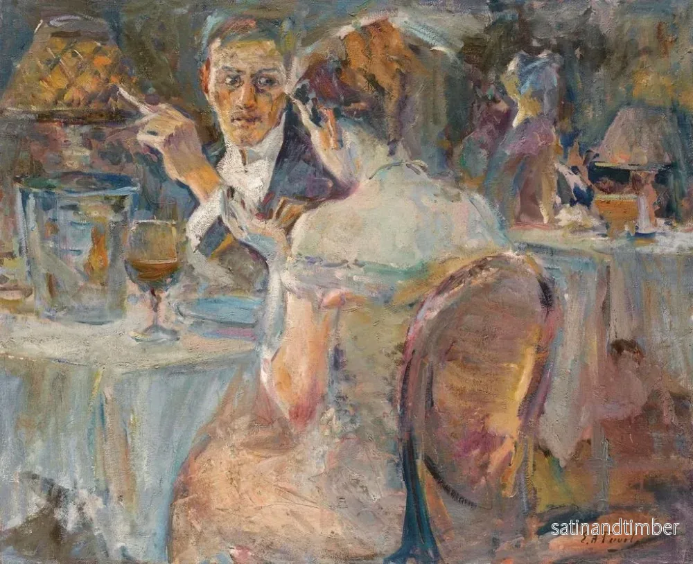 Reproduktion av målningen Kväll på ett parisiskt café - Élie Anatole Pavil - Bild 2