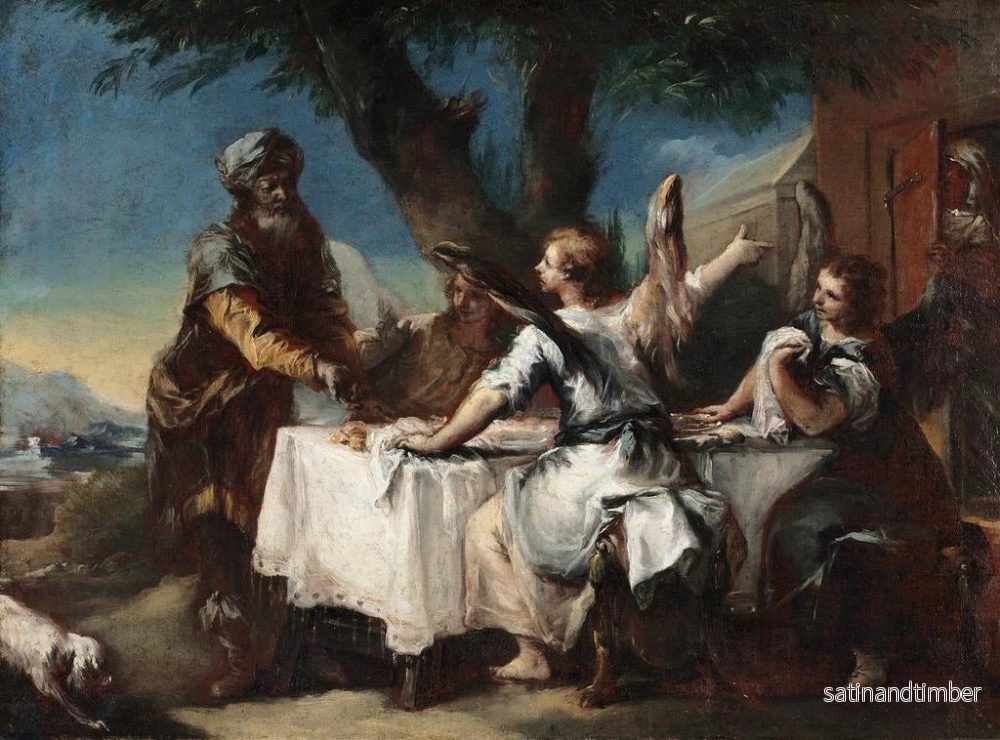 Reproduktion av målningen Abraham som välkomnar de tre änglarna - Francesco Guardi - Bild 2