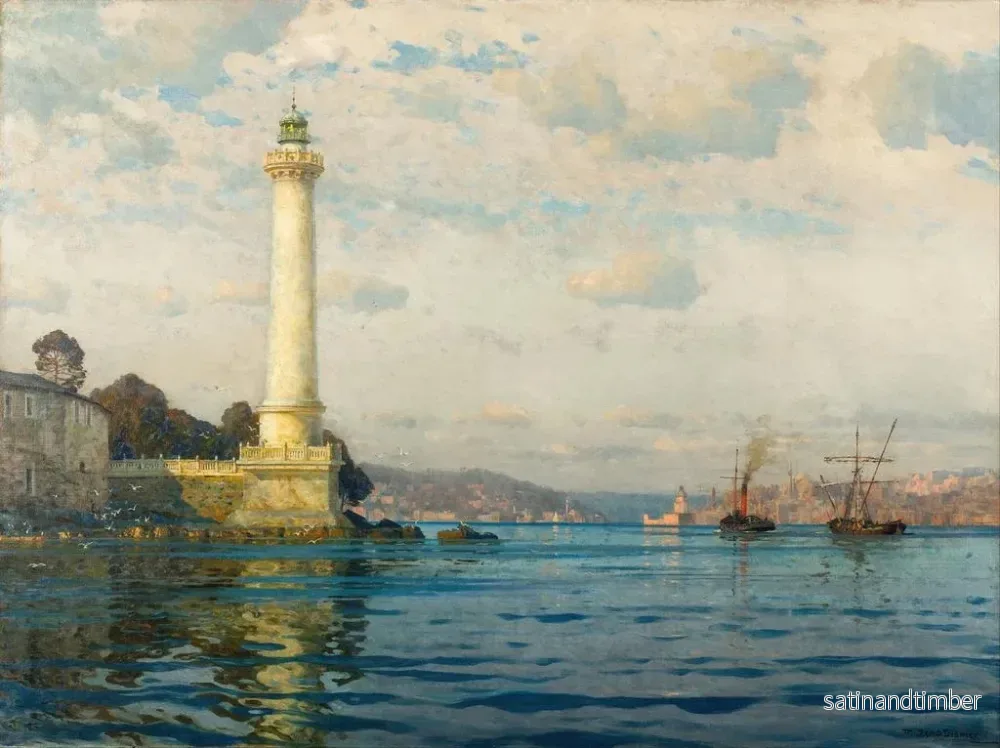 Reproduktion av målningen Le phare d'Ahrkap - Michael Zeno Diemer - Bild 2