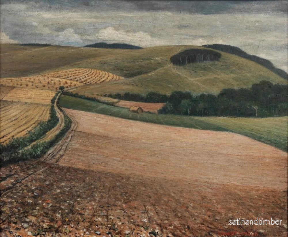 Reproduktion av målningen av de lugna rytmerna på kullarna - Christopher R W Nevinson - Bild 2